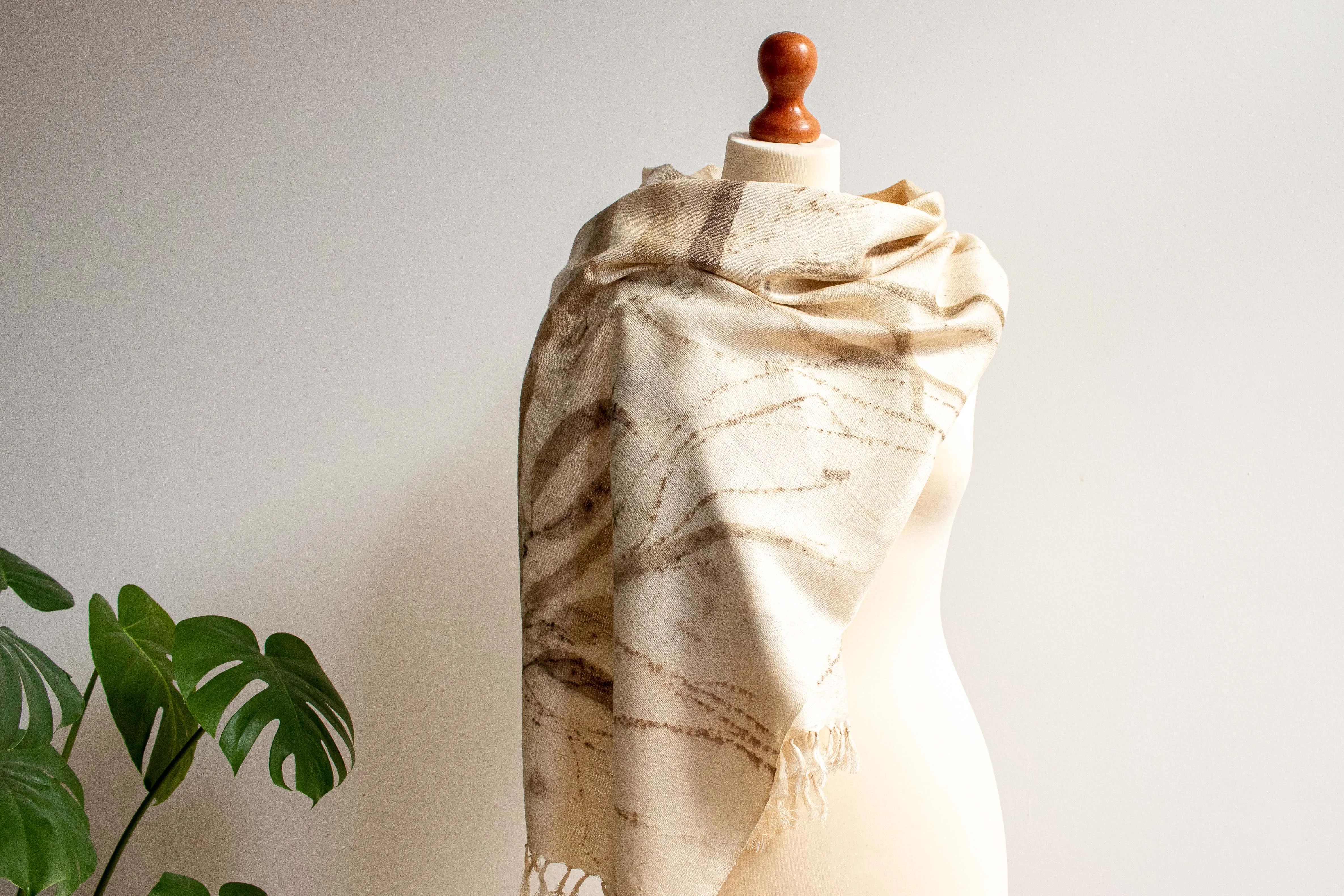 Eco-Printed Silk Leaf Scarf - Spickles & Long Leaves