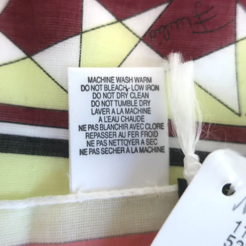 Emilio Pucci Small Square Scarf Multicolor Printed Cotton NEW 16"
