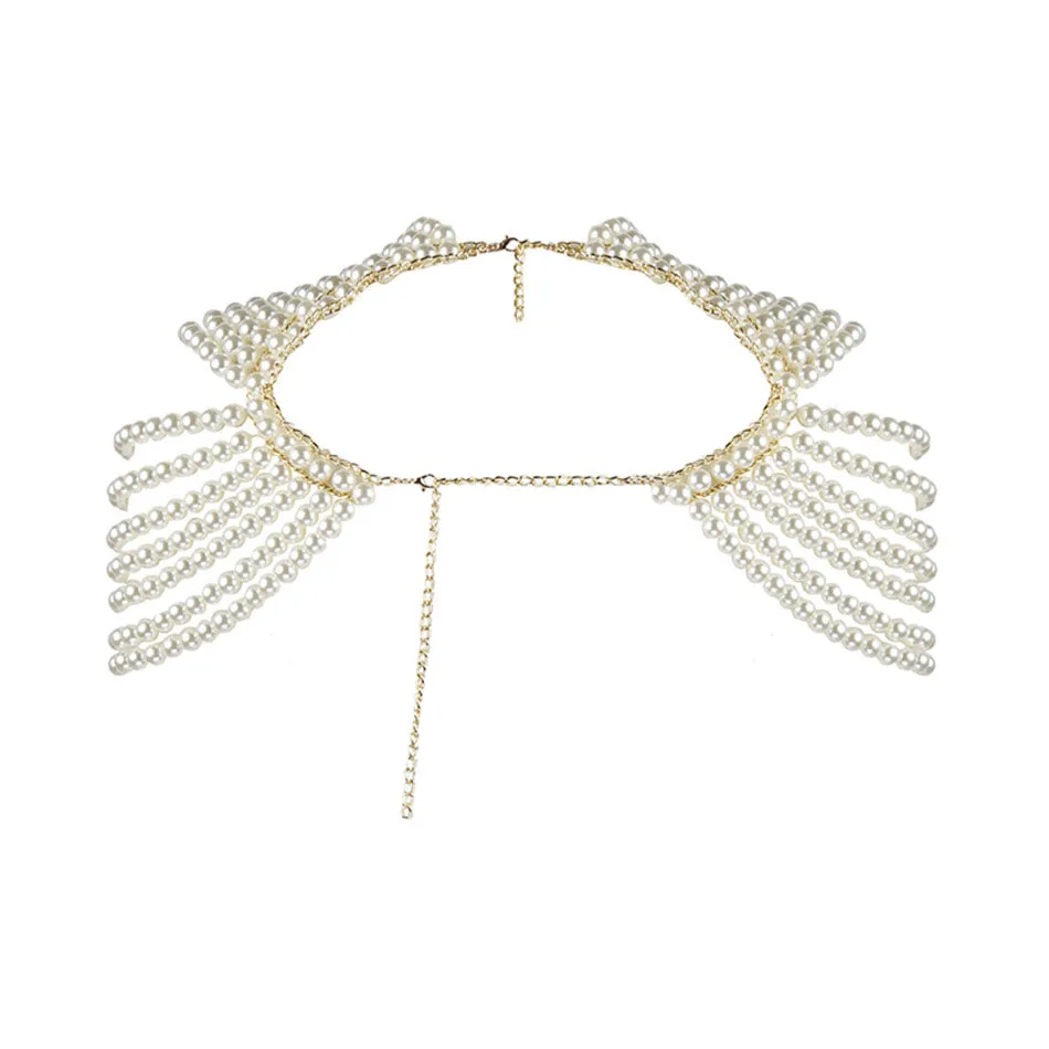 European Multi Layer Pearl Hollow Our Shawl