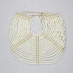 European Multi Layer Pearl Hollow Our Shawl