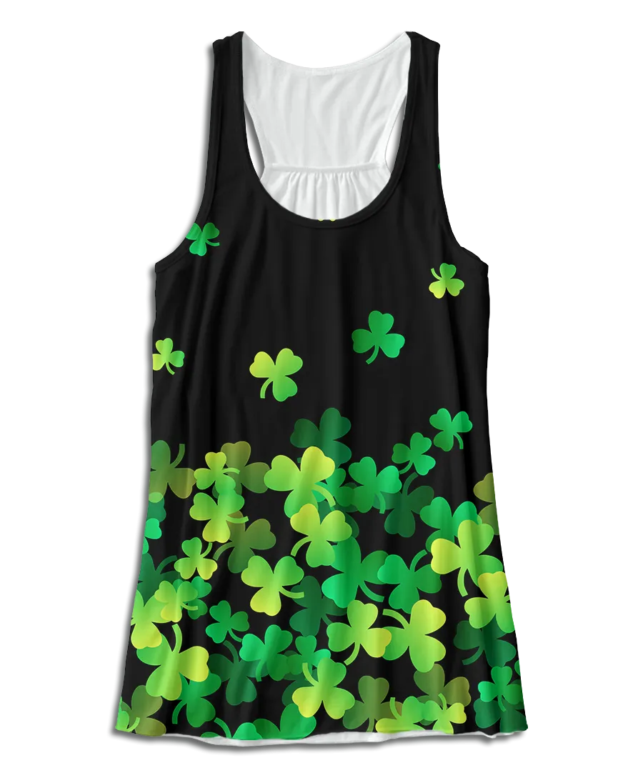 Falling Clover Racerback Tank Top