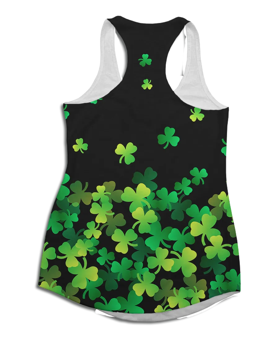 Falling Clover Racerback Tank Top