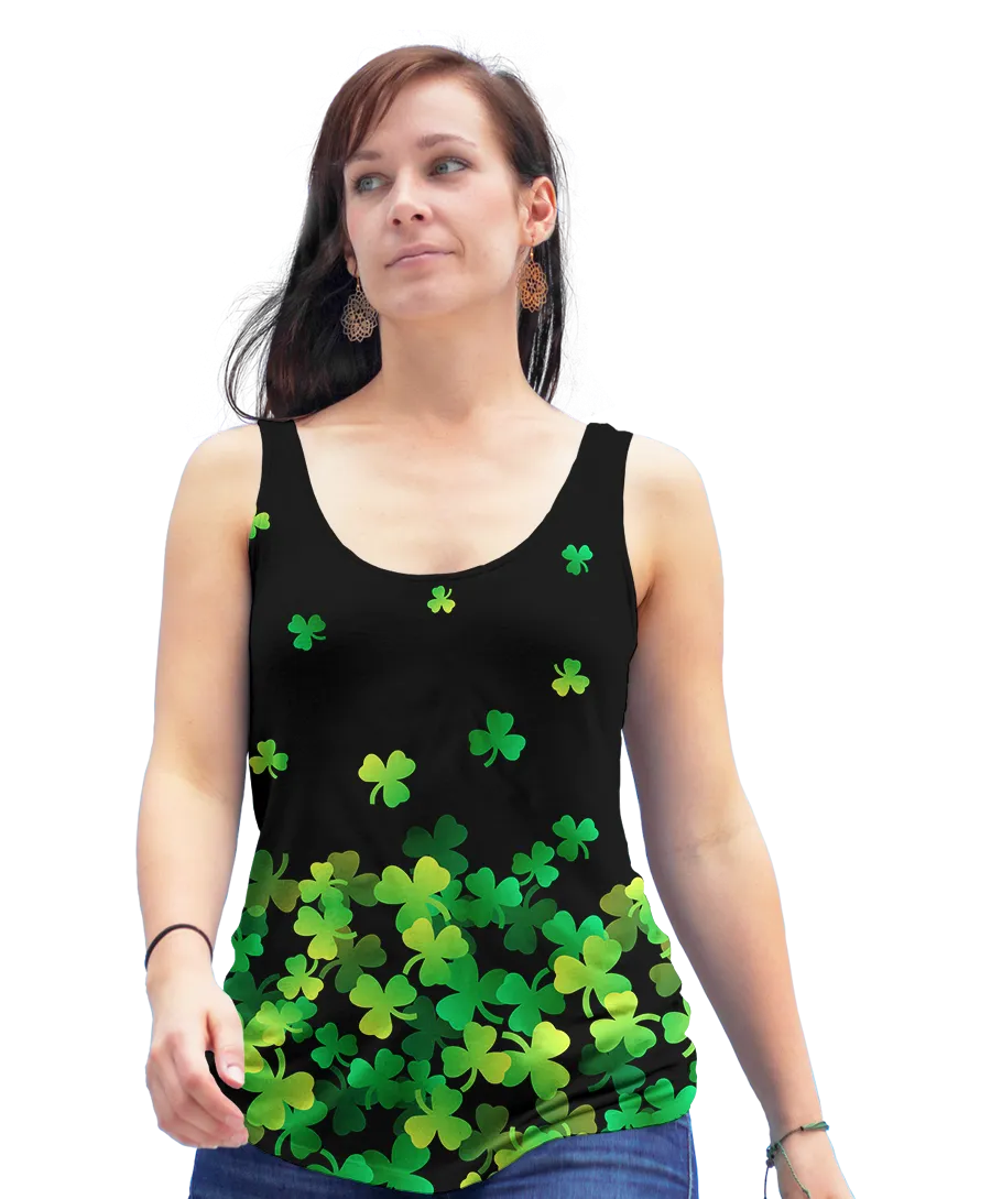 Falling Clover Racerback Tank Top