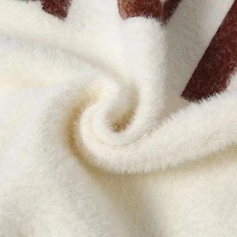 Fall/winter Solid Color Hooded Coat Slim Short Mohair Hooded Jacket