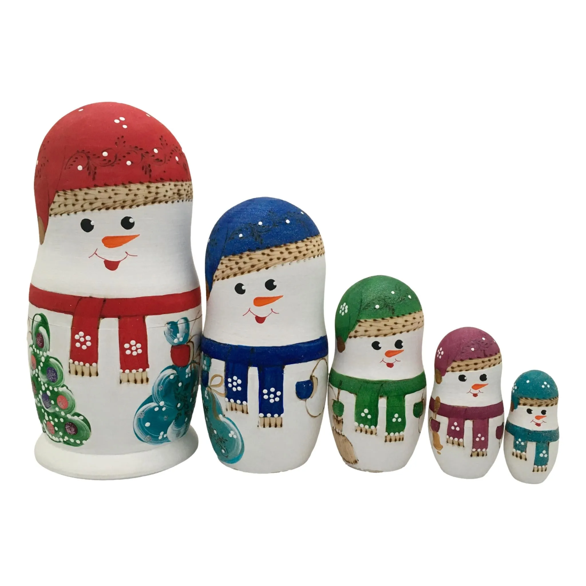 Family of Snowmen Nesting Dolls