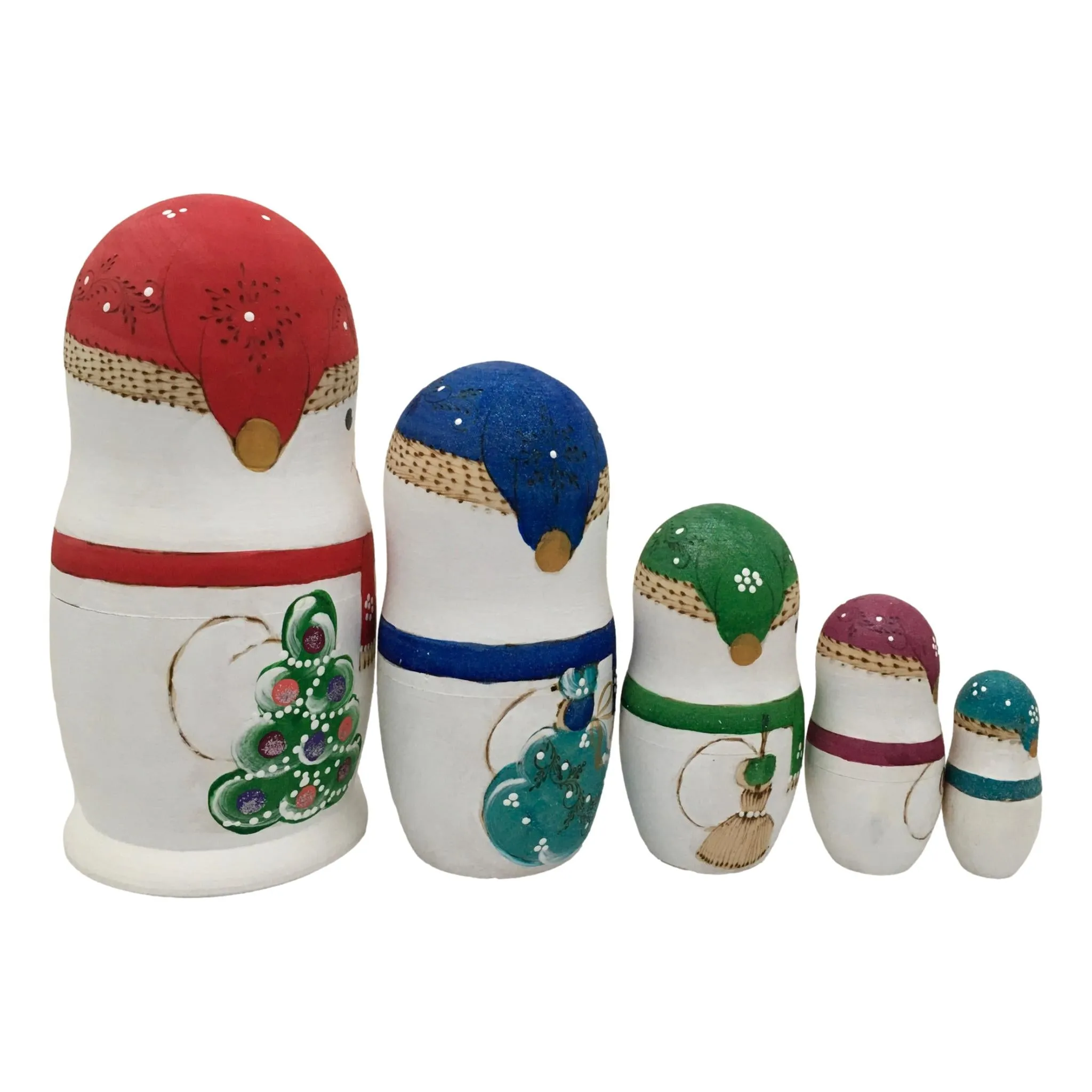 Family of Snowmen Nesting Dolls