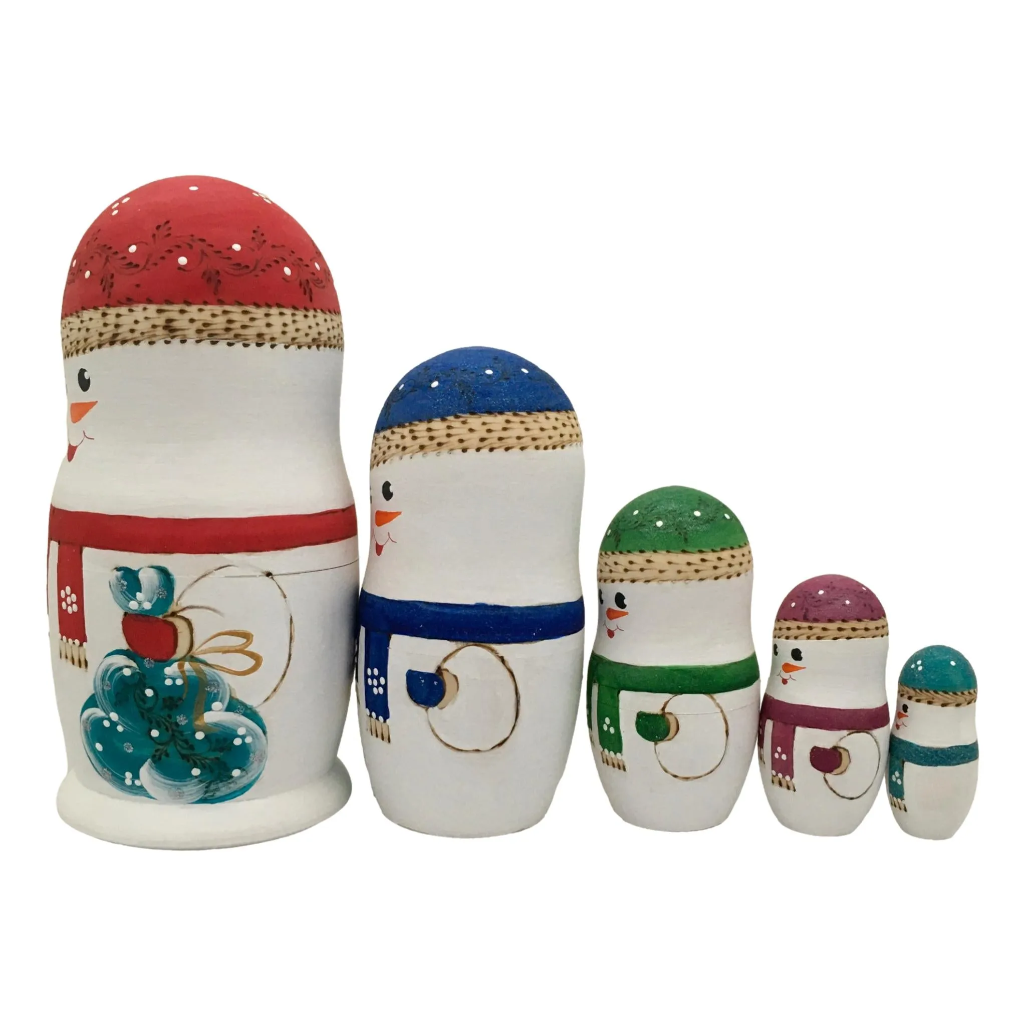 Family of Snowmen Nesting Dolls