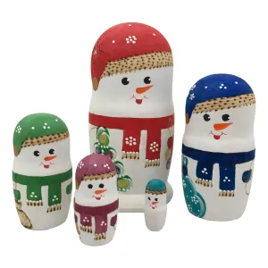 Family of Snowmen Nesting Dolls