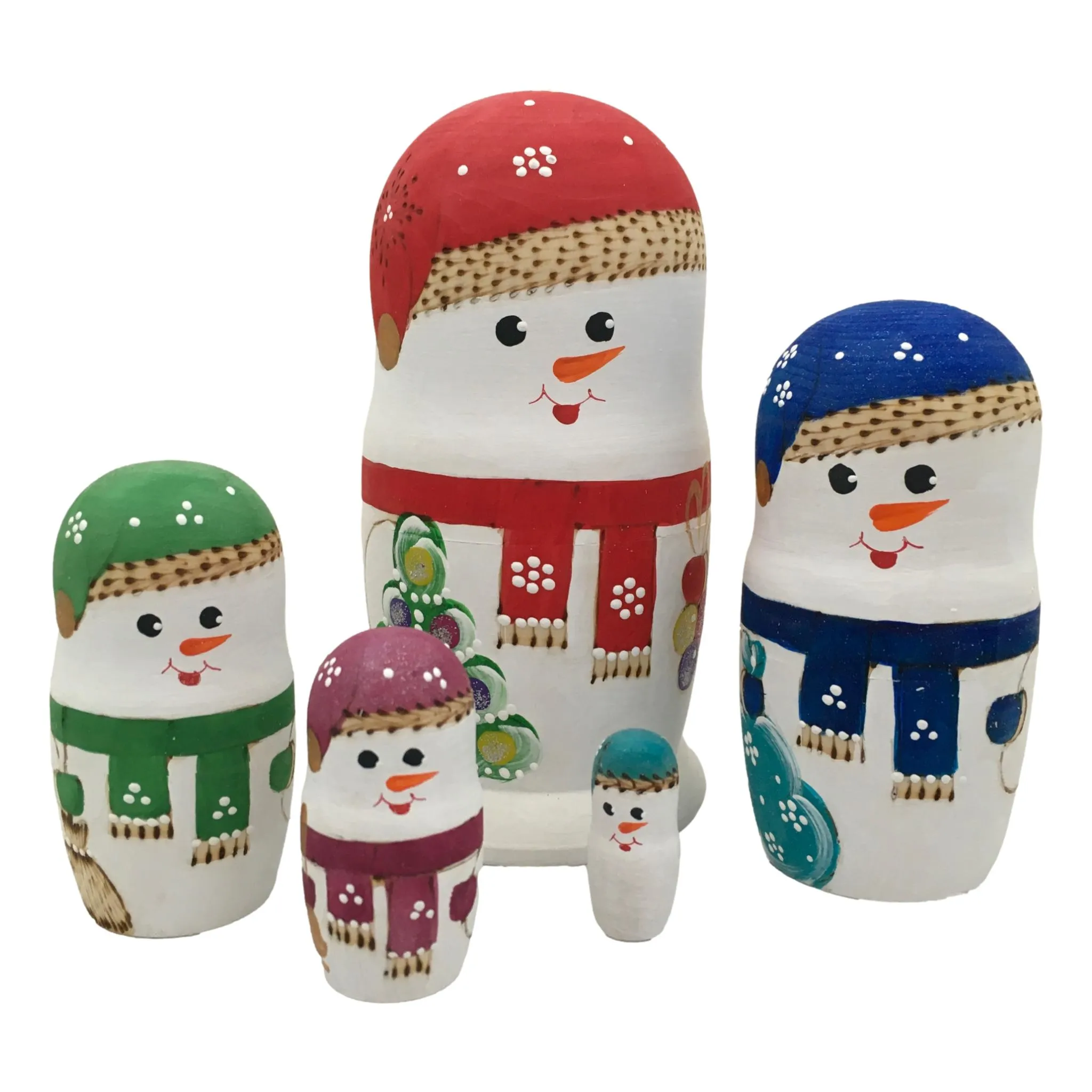 Family of Snowmen Nesting Dolls