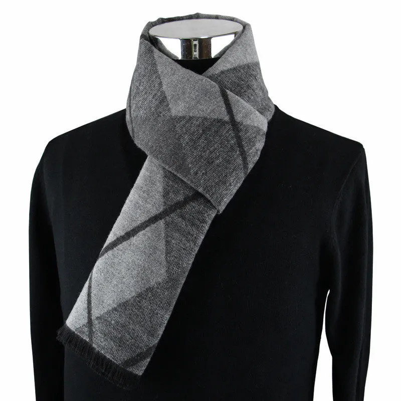 Fashion design winter scarves For men - Red/Gray/Dark Gray