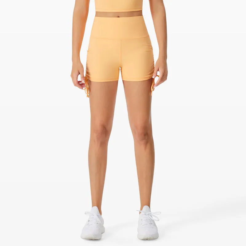 Filhot™ Lycra® Adjustable Yoga Scrunch Shorts With Side Drawstring