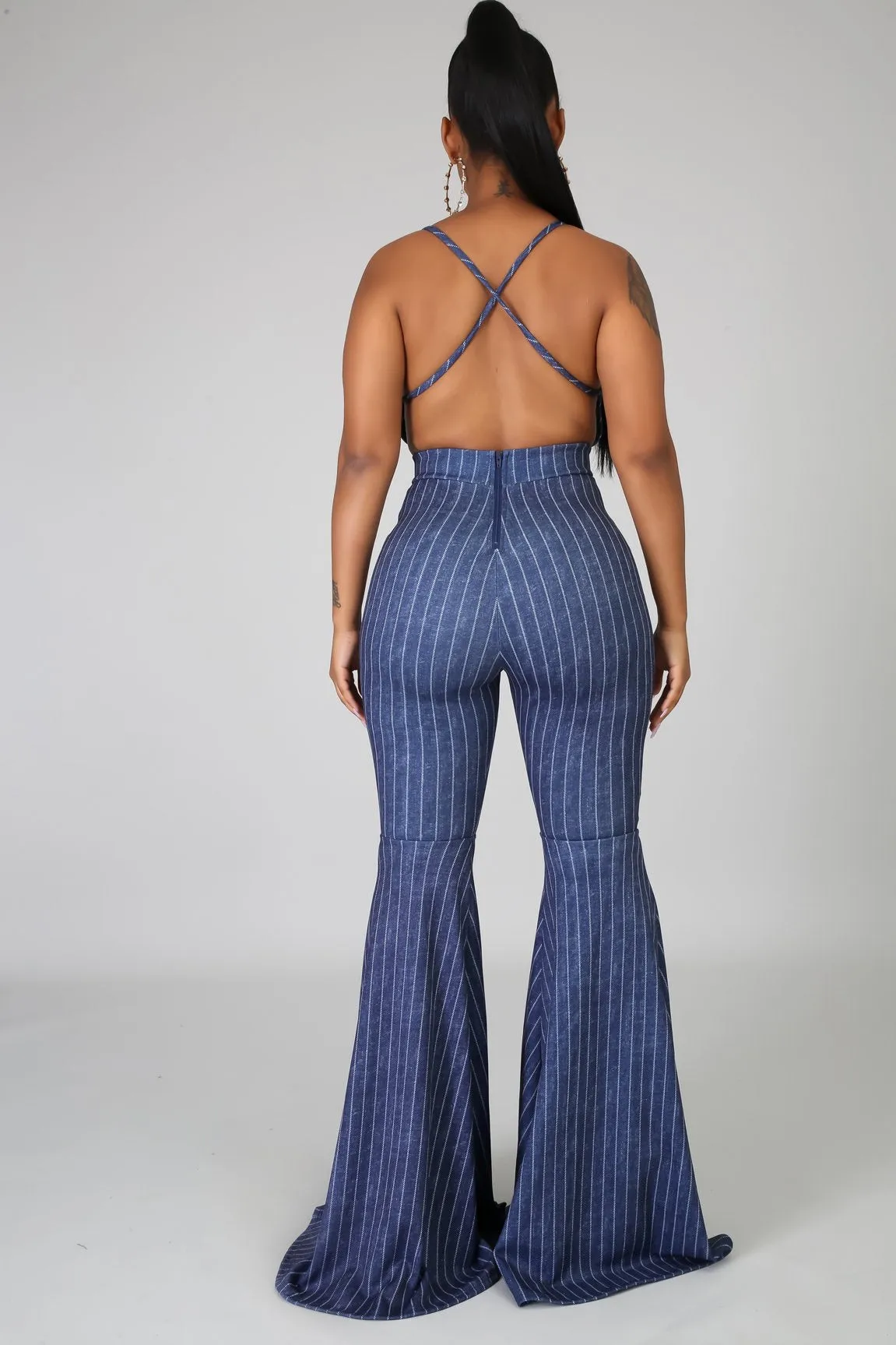 Flash denim jumpsuit