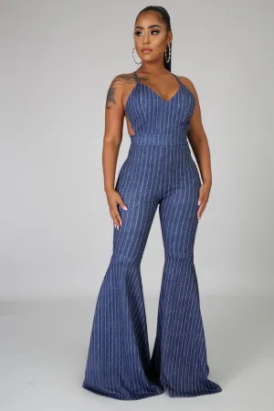 Flash denim jumpsuit