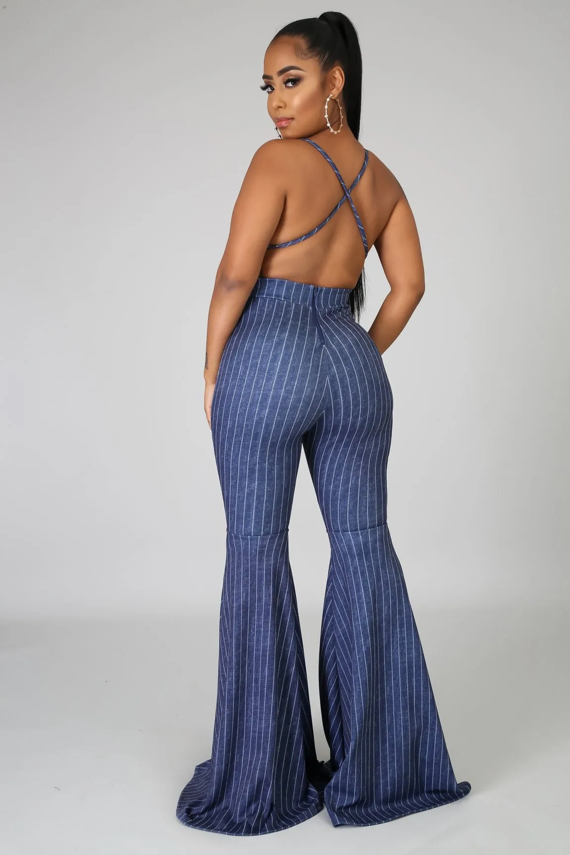 Flash denim jumpsuit