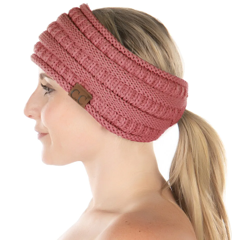 Fleece Lined Ponytail Headwrap