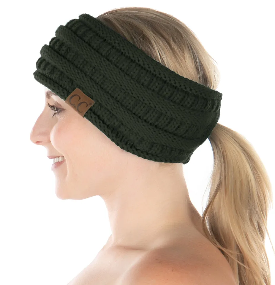 Fleece Lined Ponytail Headwrap