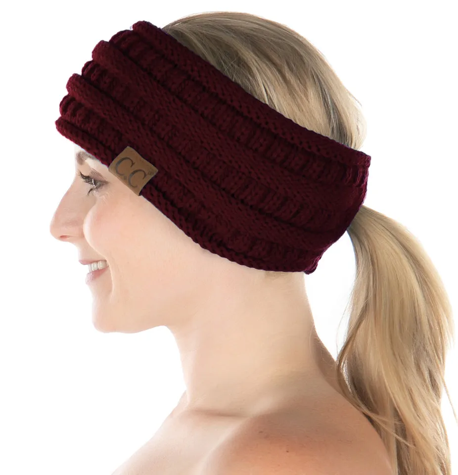 Fleece Lined Ponytail Headwrap