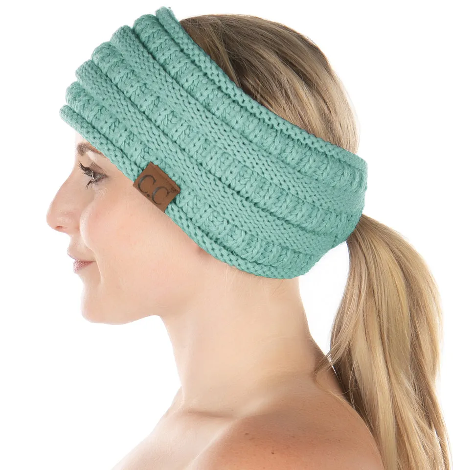 Fleece Lined Ponytail Headwrap