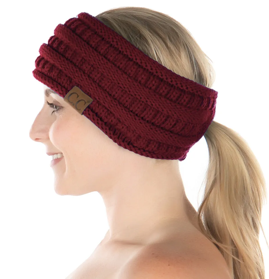 Fleece Lined Ponytail Headwrap