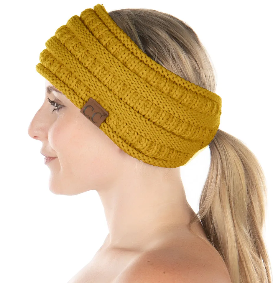 Fleece Lined Ponytail Headwrap