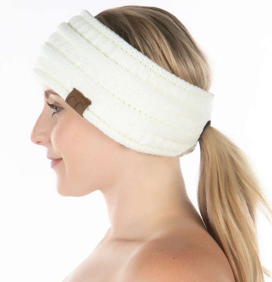 Fleece Lined Ponytail Headwrap