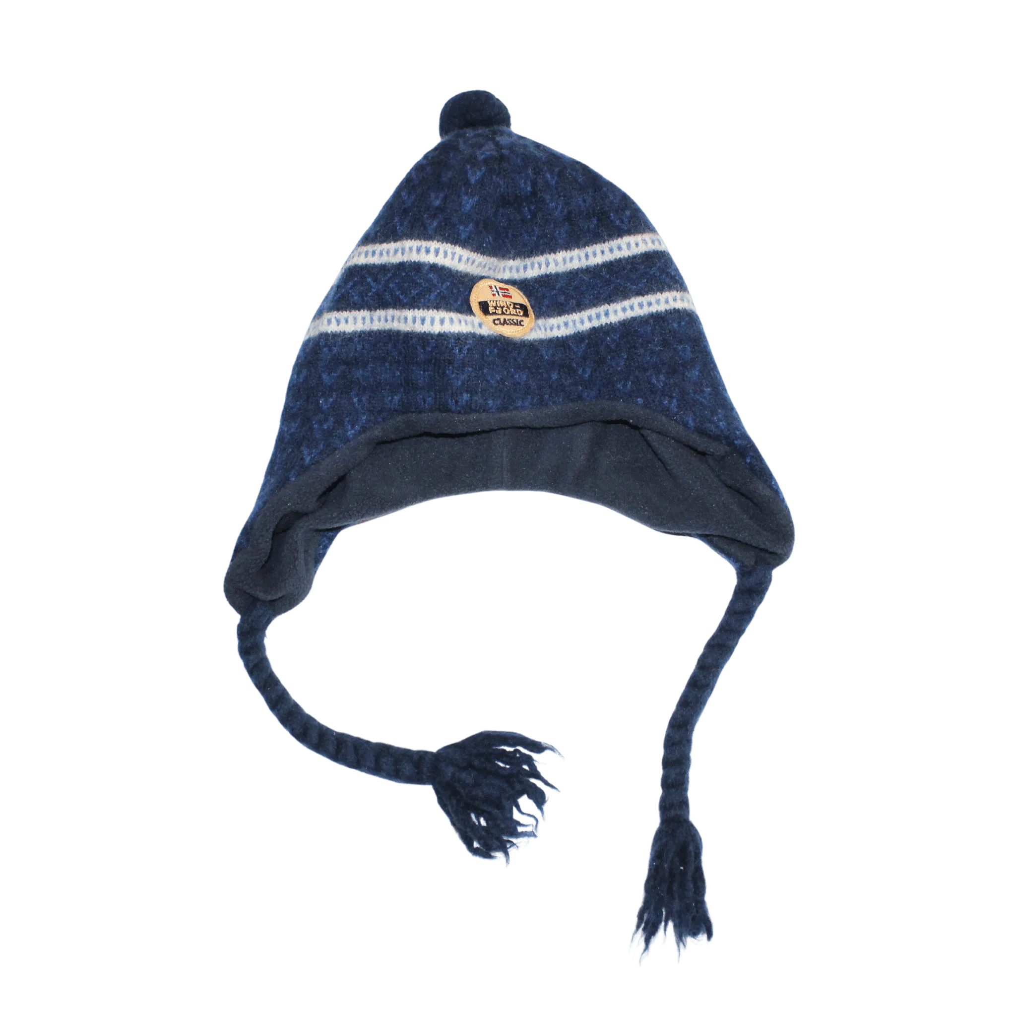Fleece Lined Wool Hat with Tassels