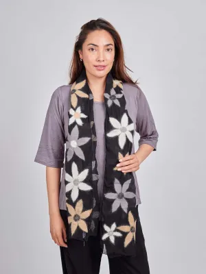 Floral Wool Felt Scarf