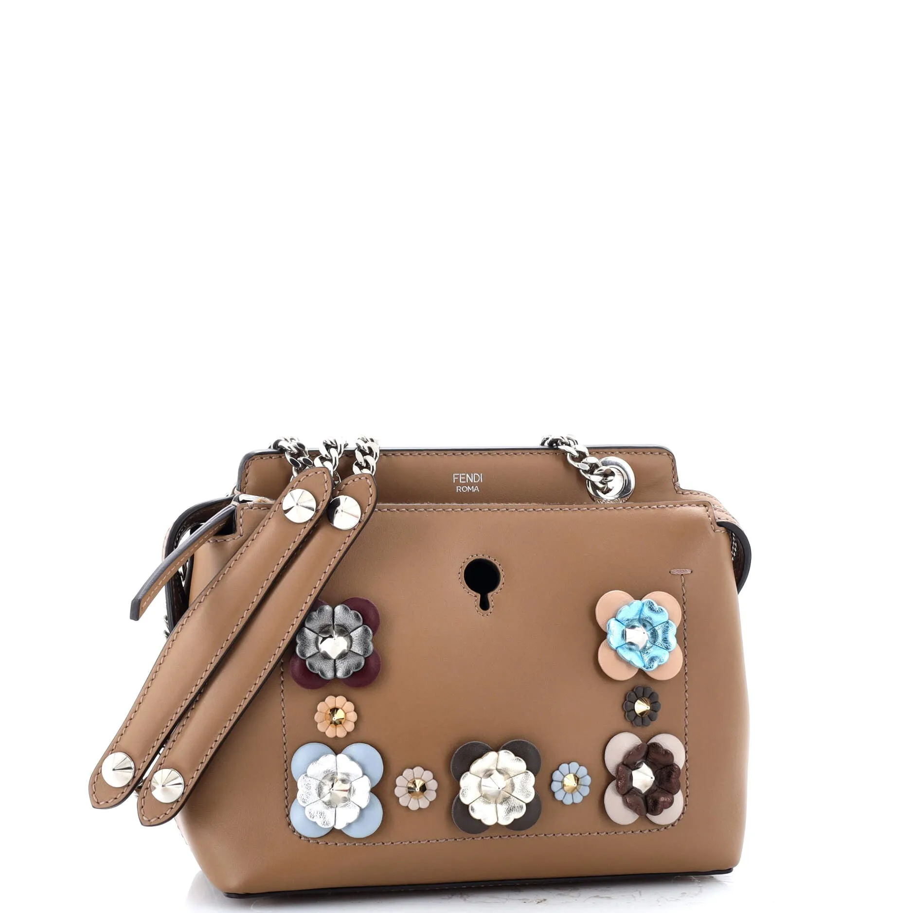 Flowerland DotCom Convertible Satchel Embellished Leather Medium