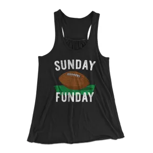 Football Sunday Funday Funny Women's Flowey Tank Top