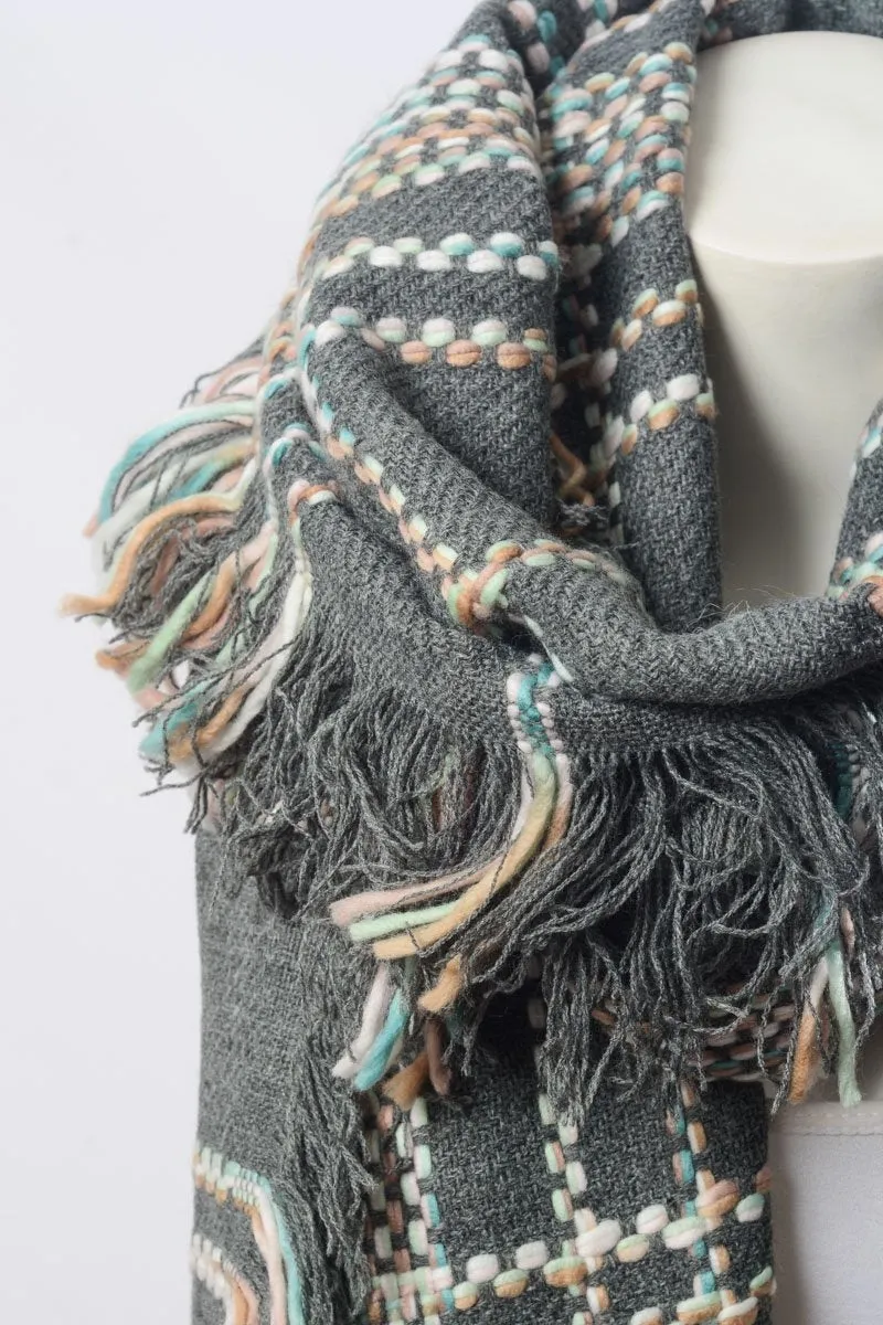 Frayed Tartan Plaid Scarf (3 colors)