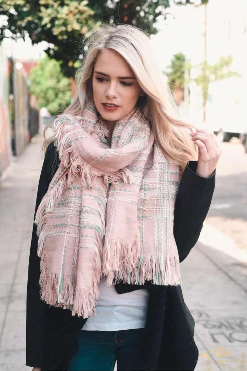 Frayed Tartan Plaid Scarf (3 colors)