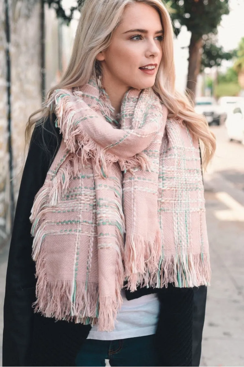 Frayed Tartan Plaid Scarf (3 colors)