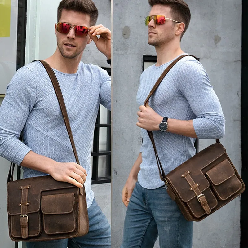 Genuine Leather Men's Shoulder Bag