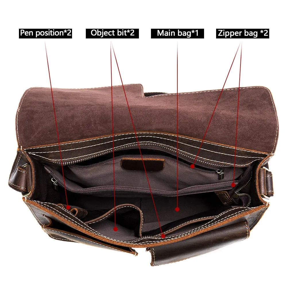 Genuine Leather Men's Shoulder Bag