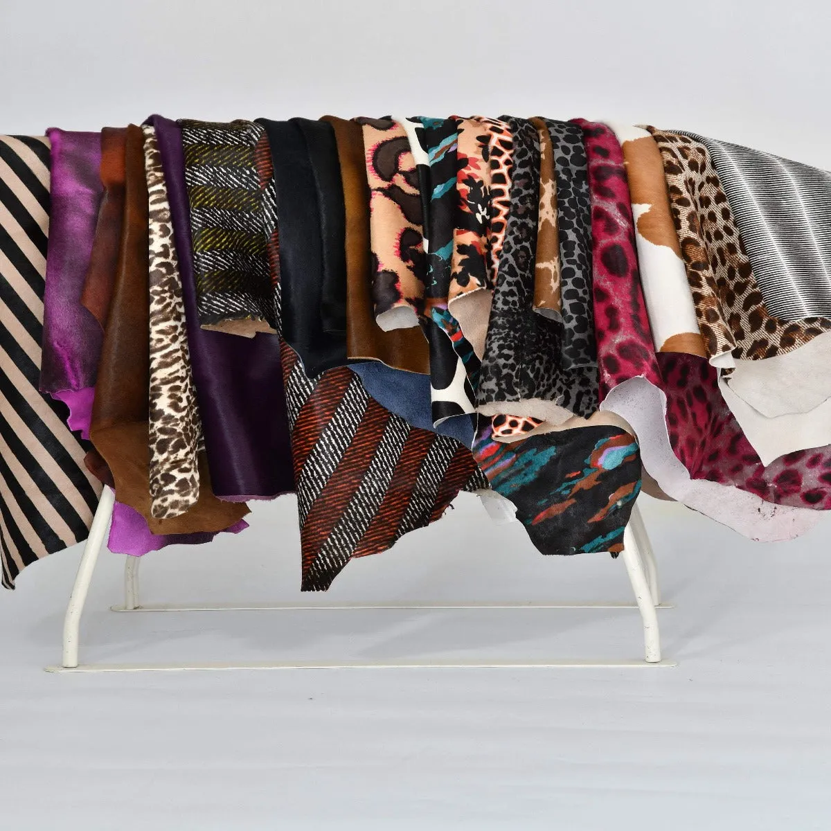 Gray Striped Patterned Ponyskin