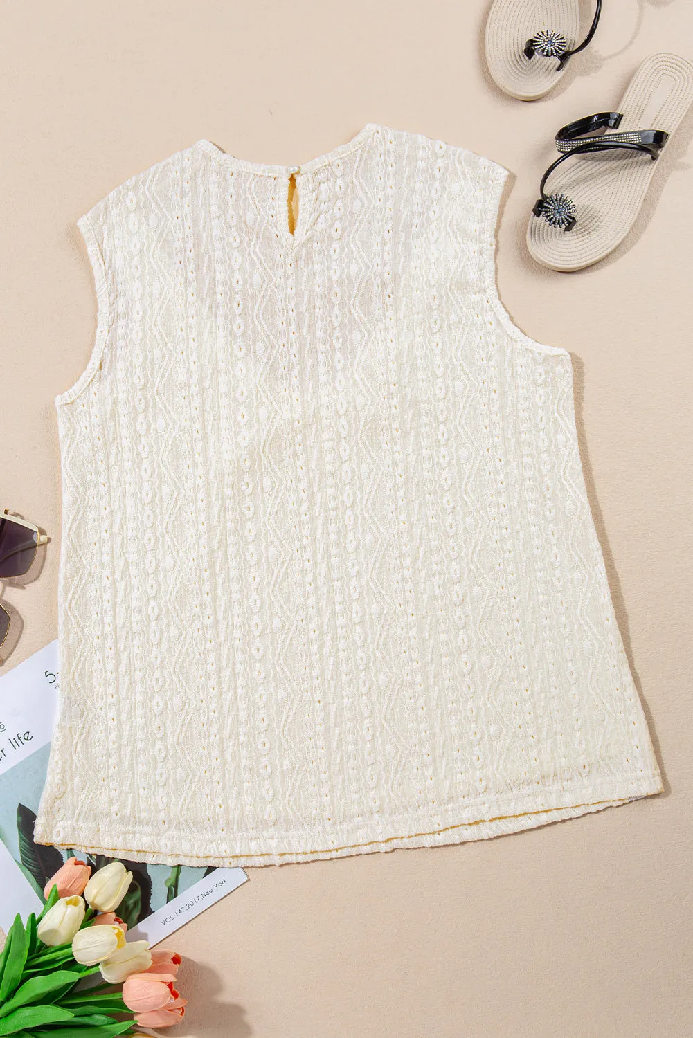 Guipure Lace Crochet Tank Top