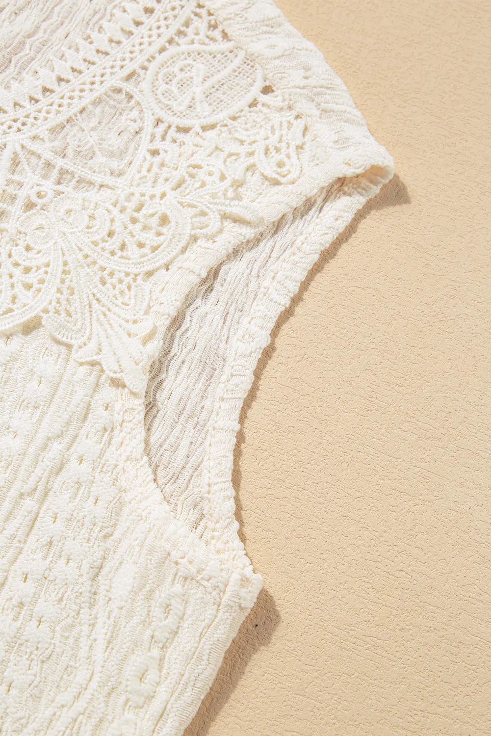 Guipure Lace Crochet Tank Top