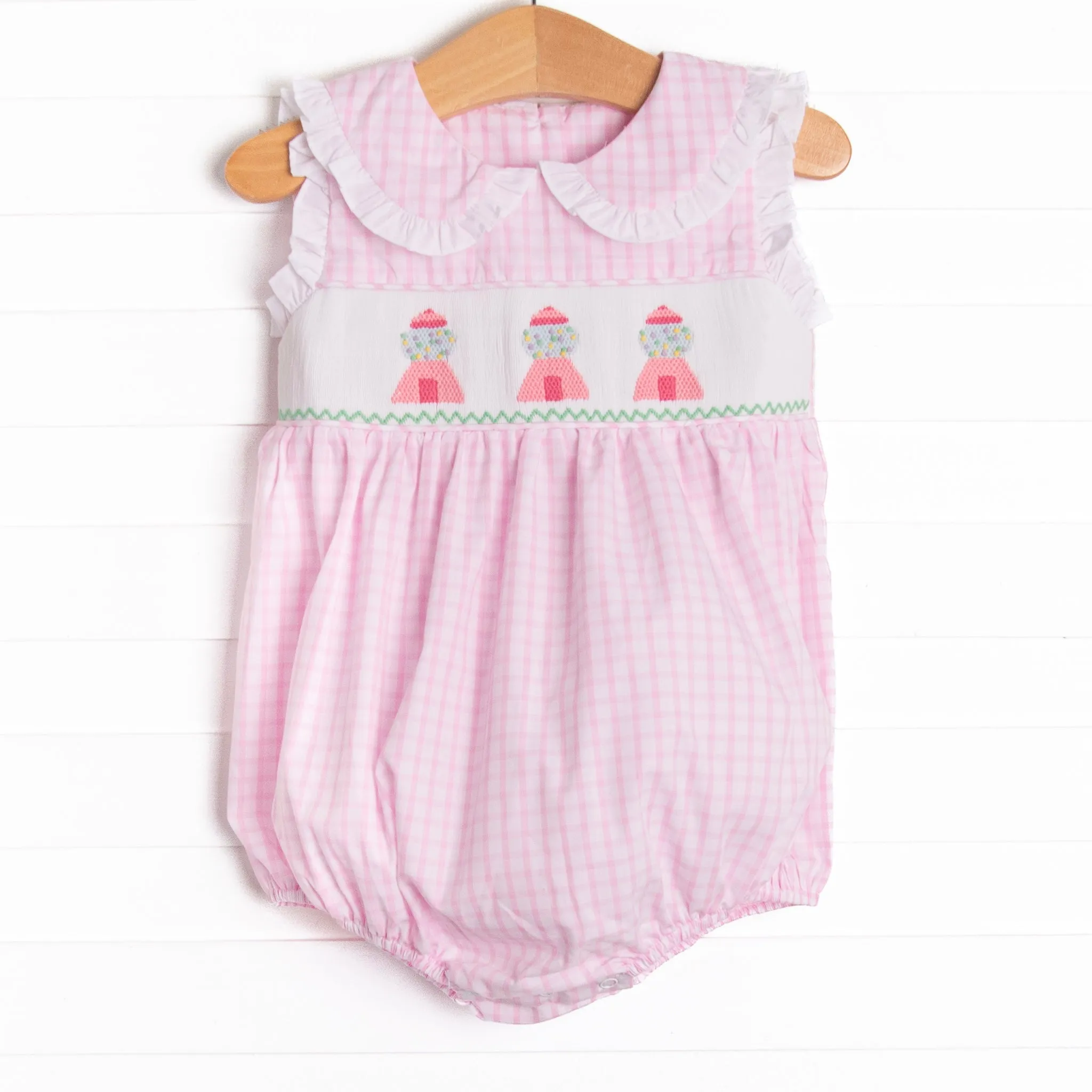 Gumball Gal Smocked Sleeveless Bubble, Pink
