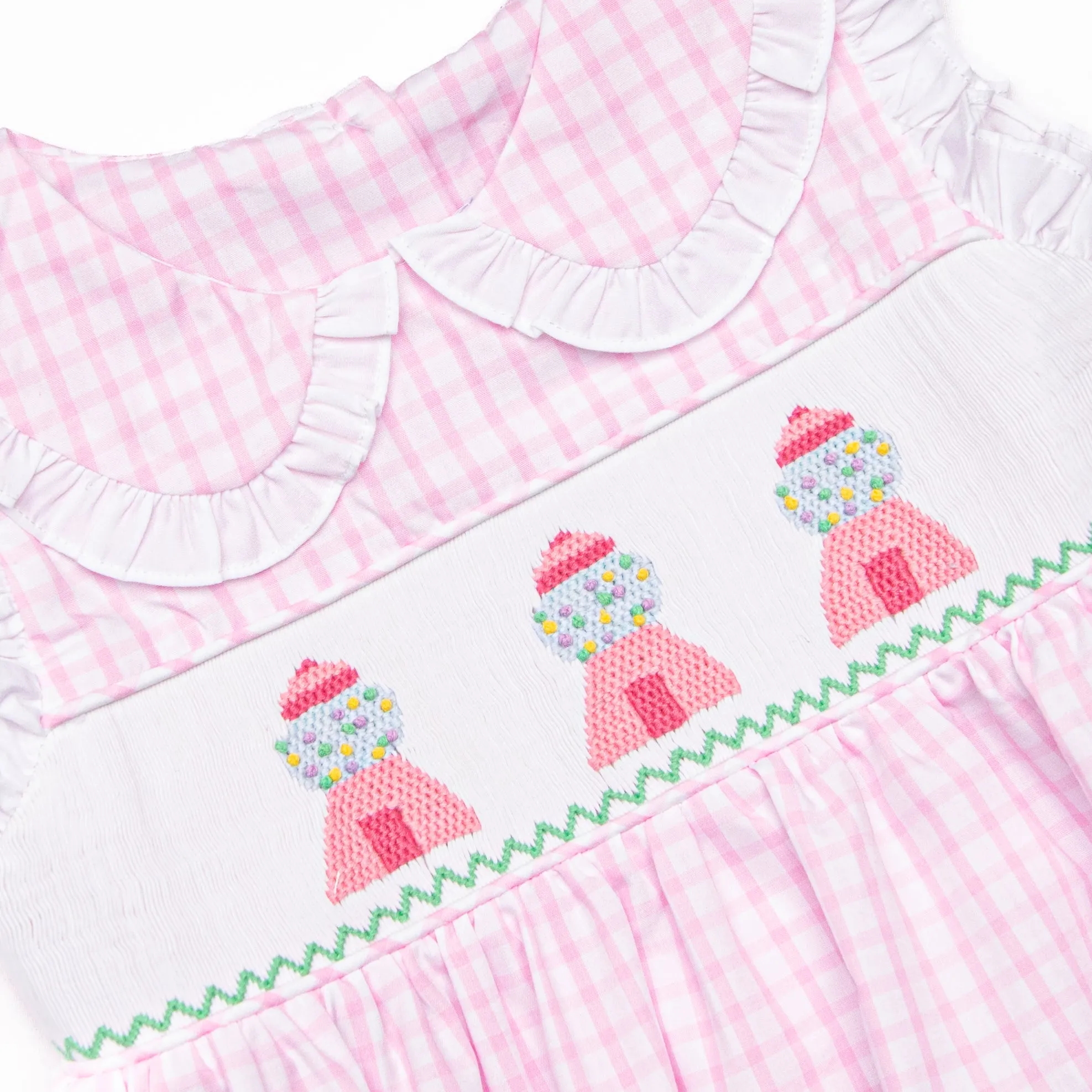 Gumball Gal Smocked Sleeveless Bubble, Pink