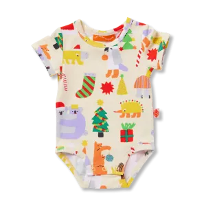 HALCYON NIGHTS TINSEL TAILS SHORT SLEEVE BODYSUIT