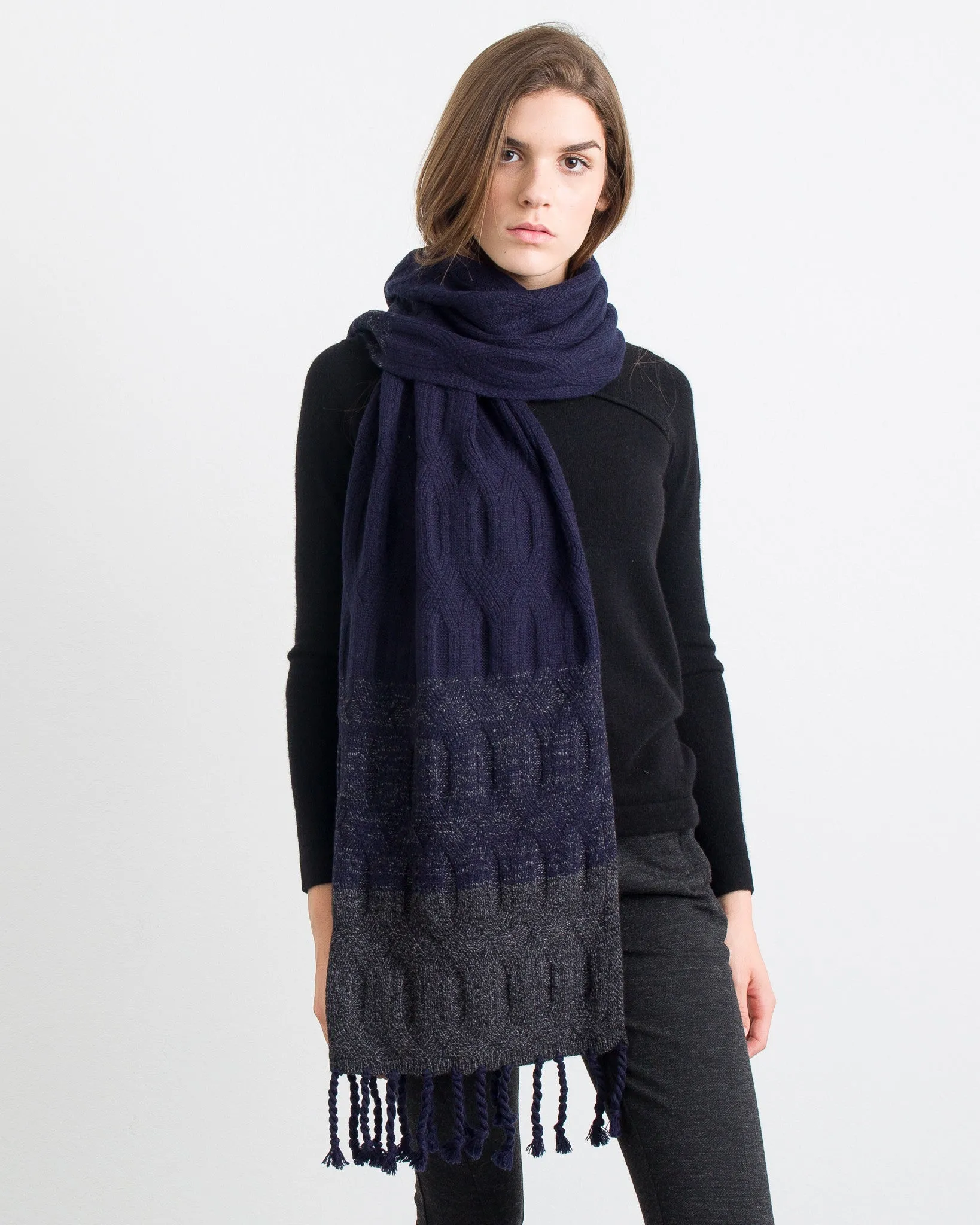 Hale Cable Ombre Scarf