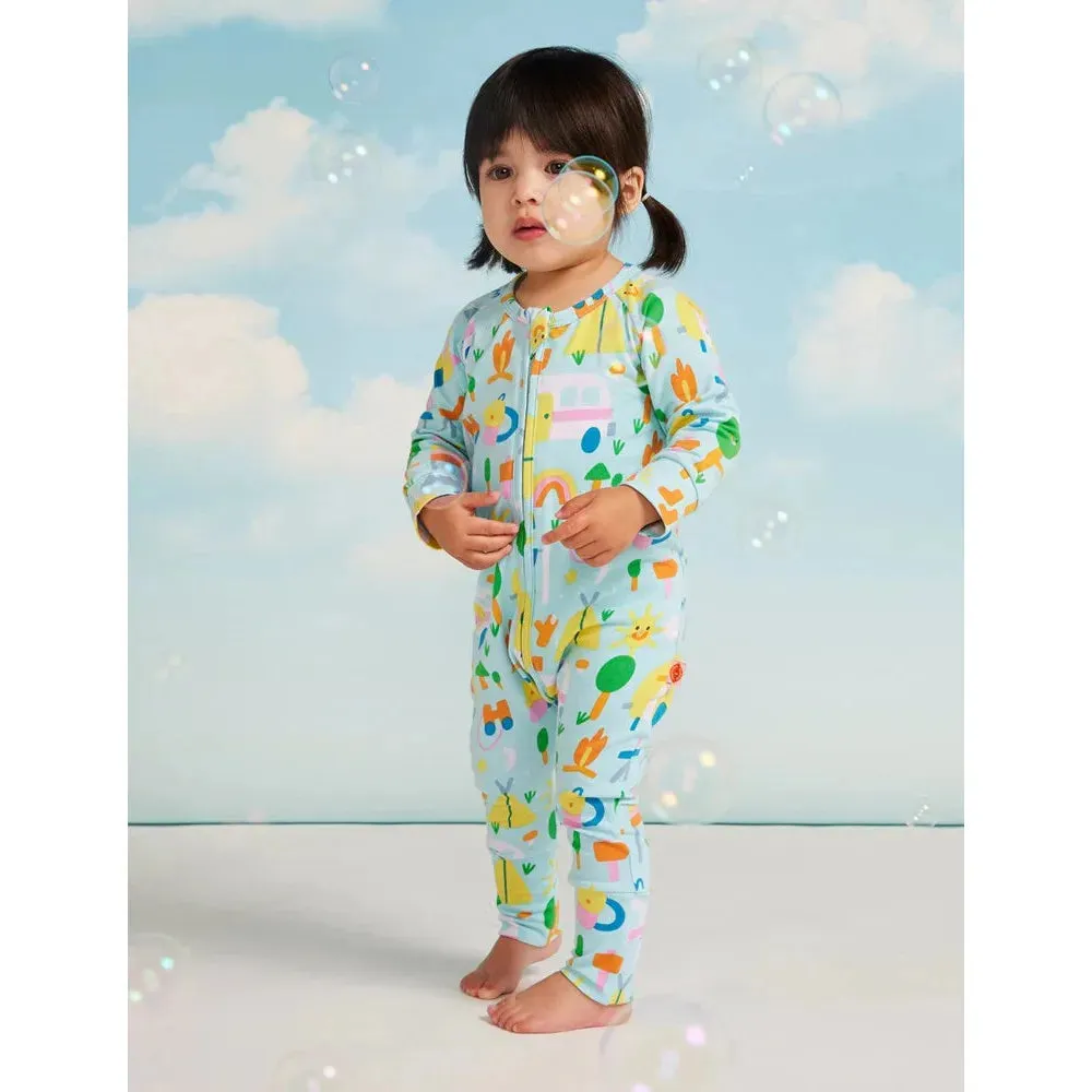 Happy Campers Long Sleeve Romper