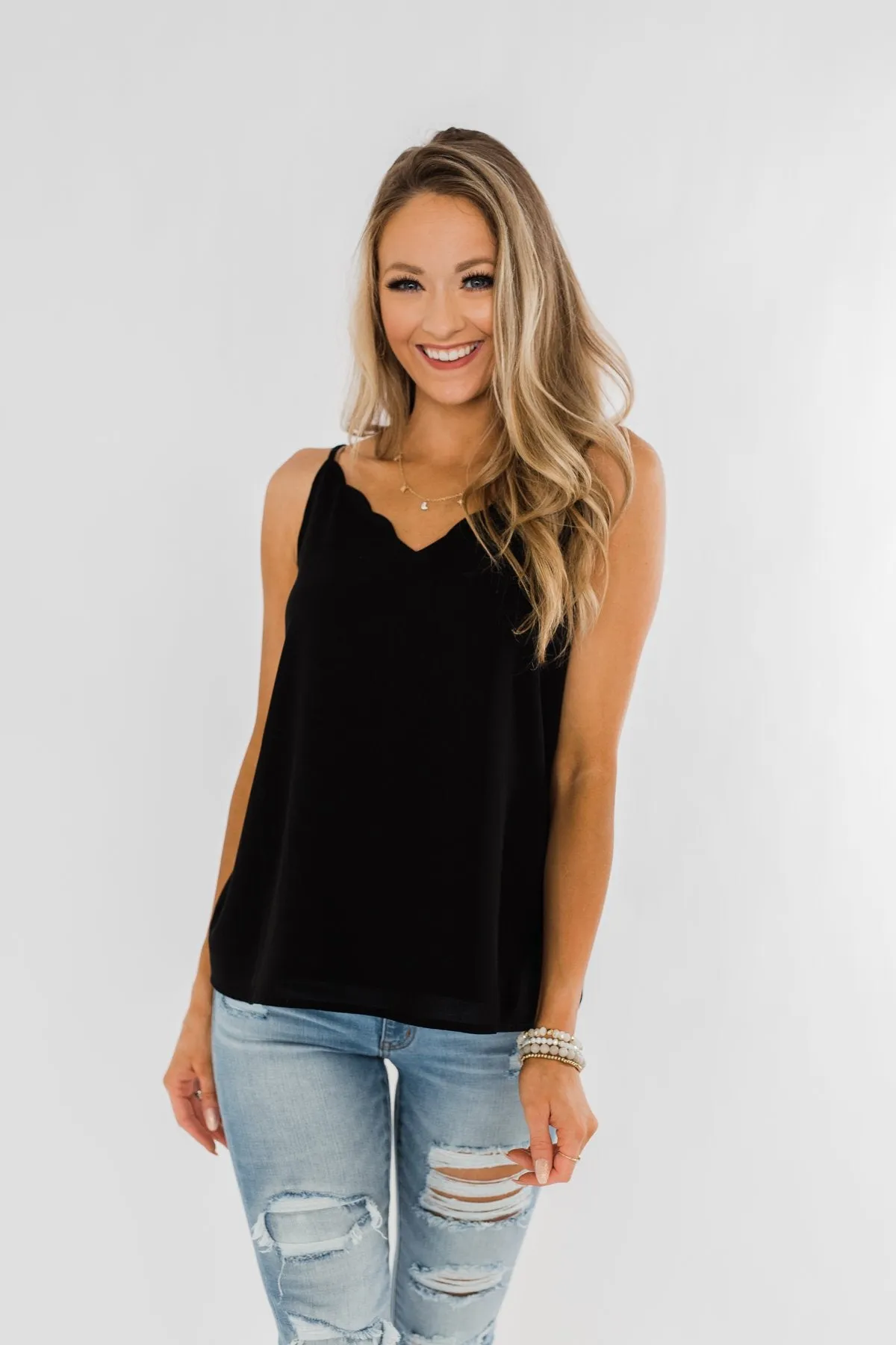 Have Me Hypnotized Tank Top- Black