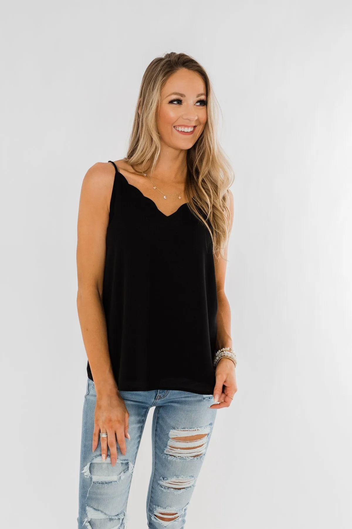 Have Me Hypnotized Tank Top- Black