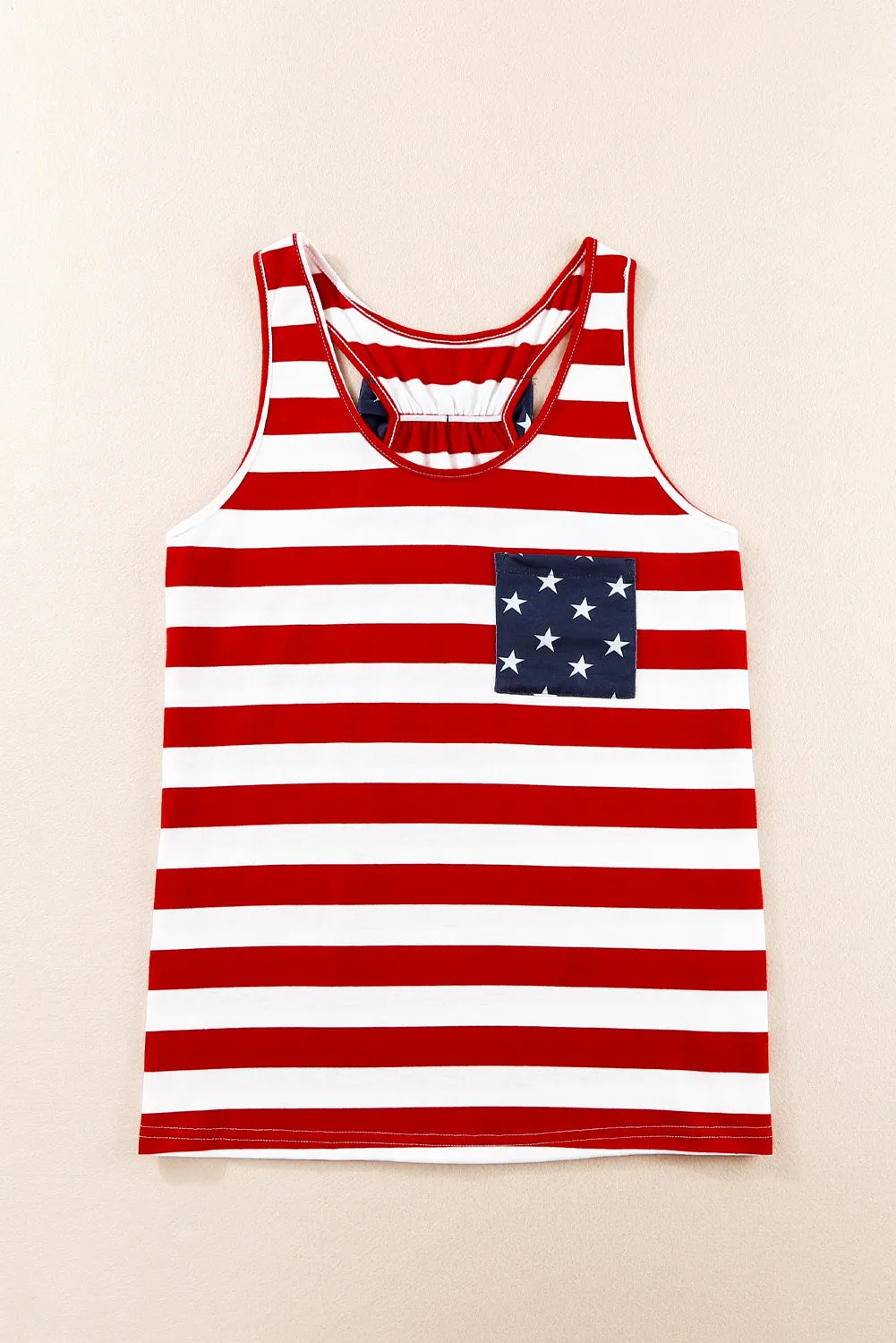 Hazel Blues® |  Star and Stripe Scoop Neck Tank