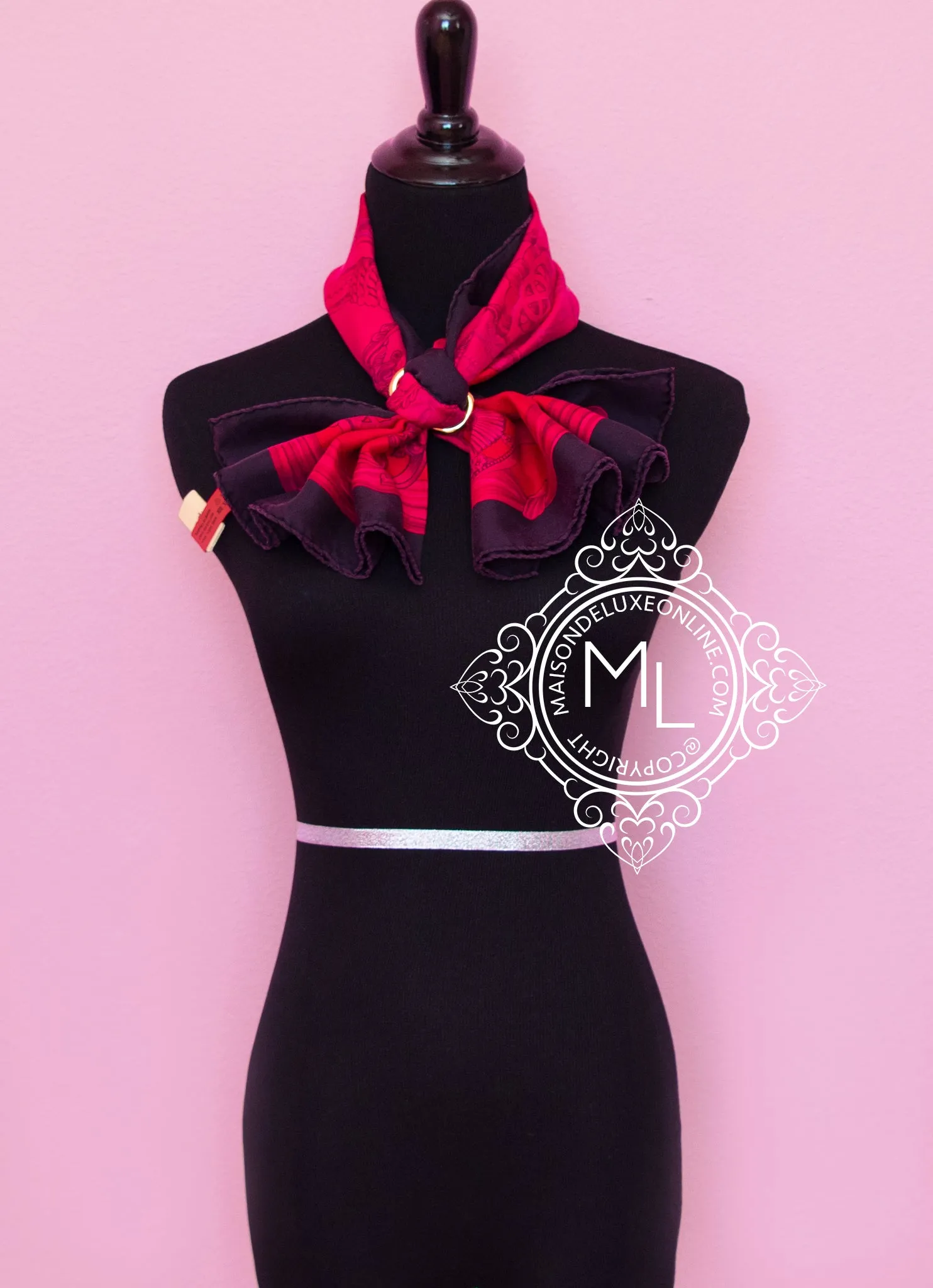 Hermes Fuchsia Dip Dye Surteint Silk 90 cm Etriers Scarf