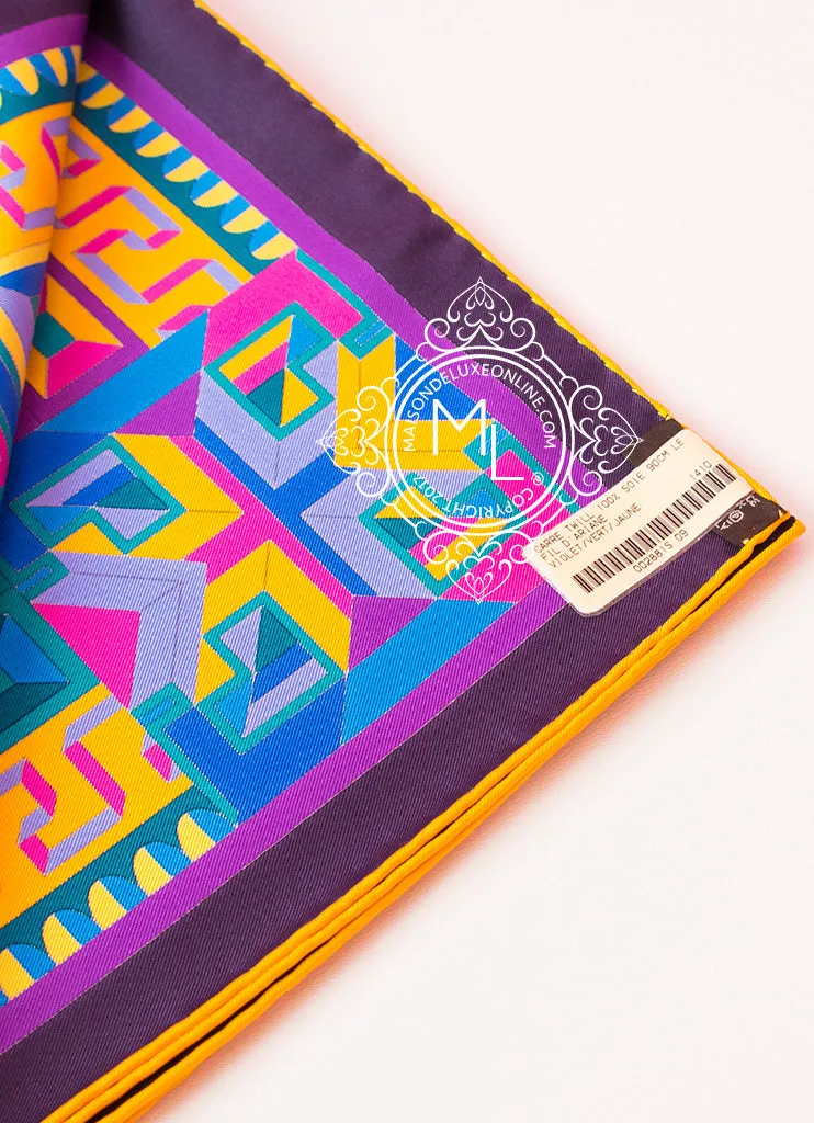 Hermes Purple Pink Twill Silk 90 cm Le Fil d'Ariane Scarf