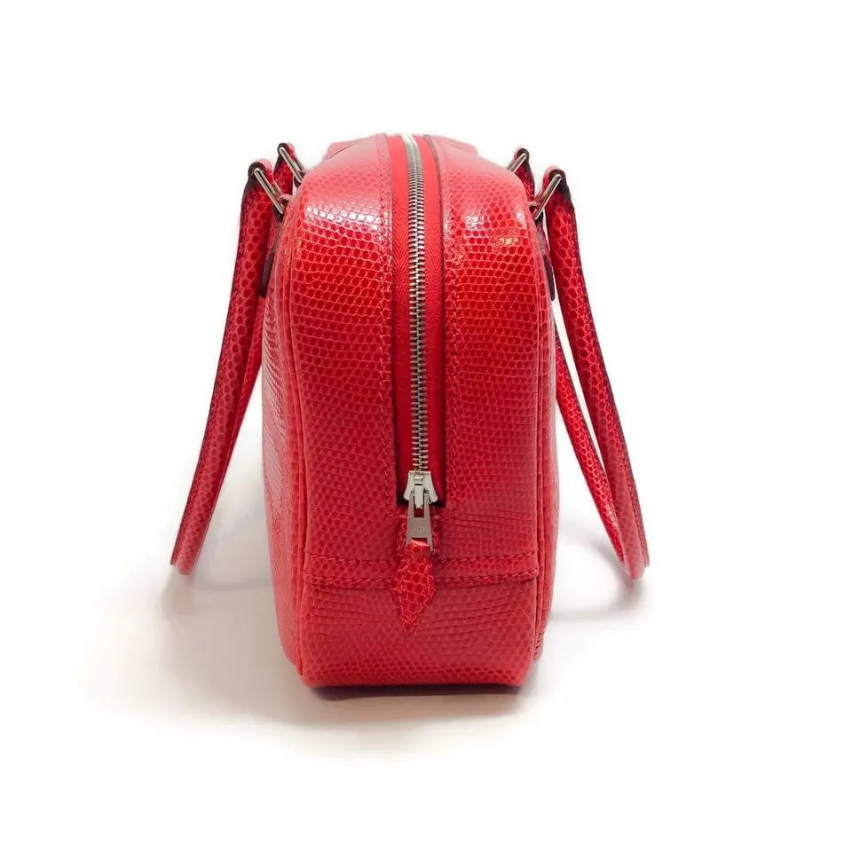 Hermès Plume 20 2006 Rouge Veranus Niloticus Satchel