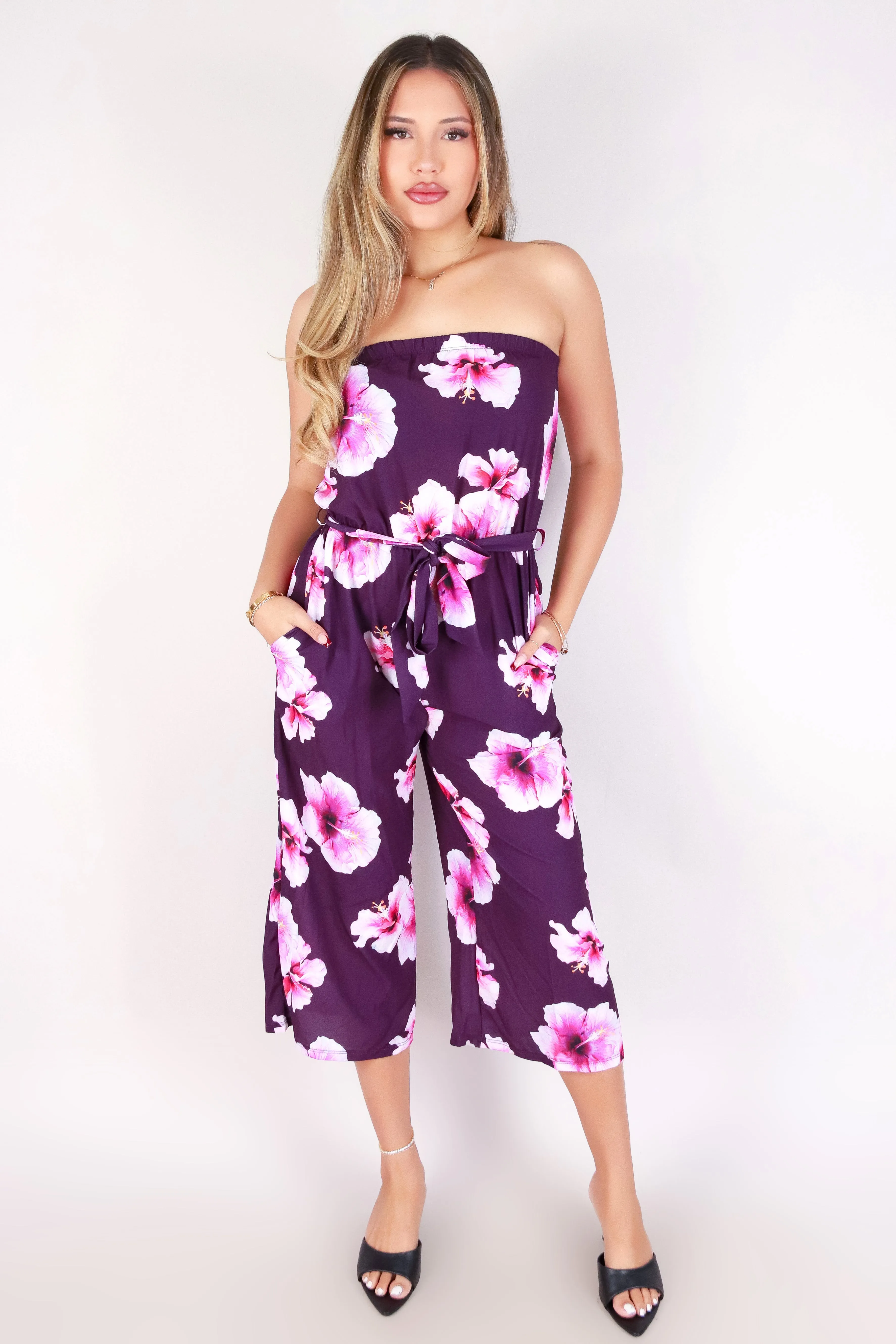 HIBISCUS TUBE JUMPSUIT