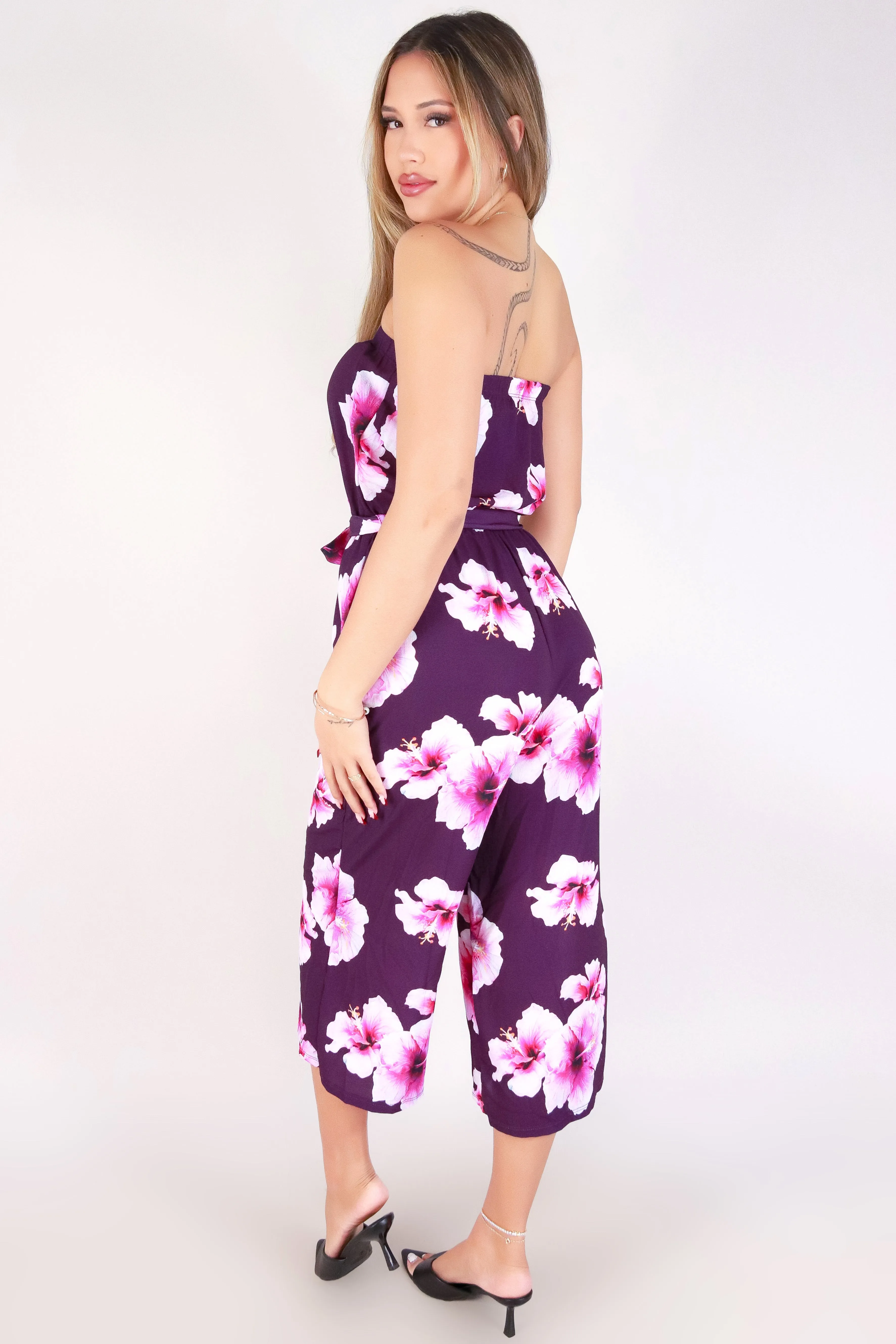 HIBISCUS TUBE JUMPSUIT